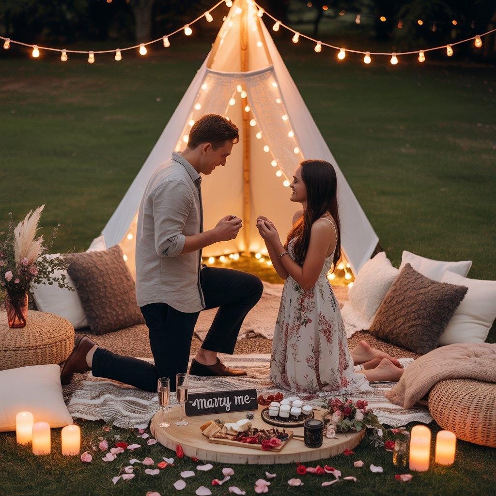 Proposal picnic , movie & photographer